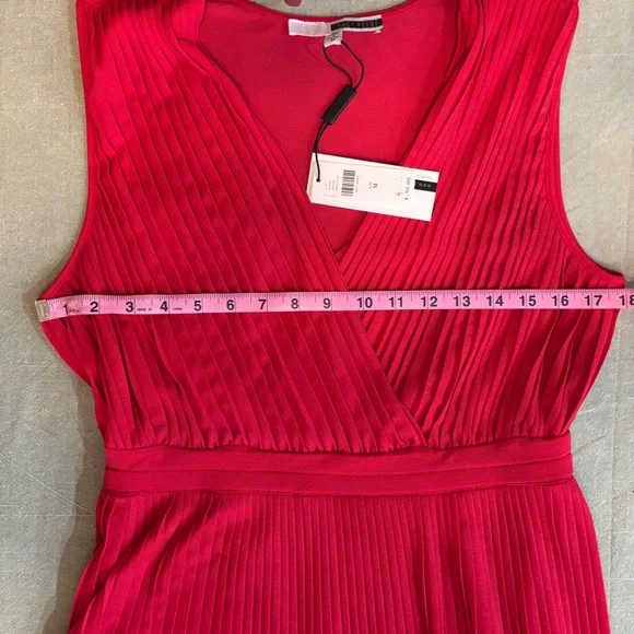 NWT Anthropologie x Tracy Reese Pleated Red Midi Sleeveless Dress | sz M - Picture 15 of 17
